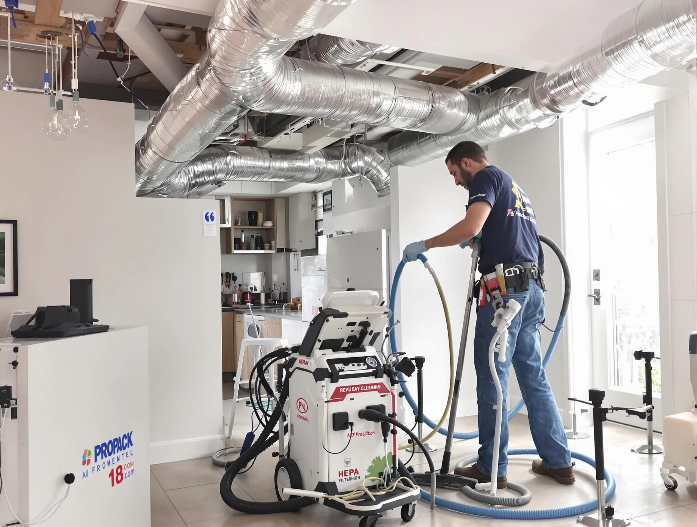 Eagle Mountain Air Duct Cleaning technician performing advanced pure duct cleaning with specialized equipment in Eagle Mountain
