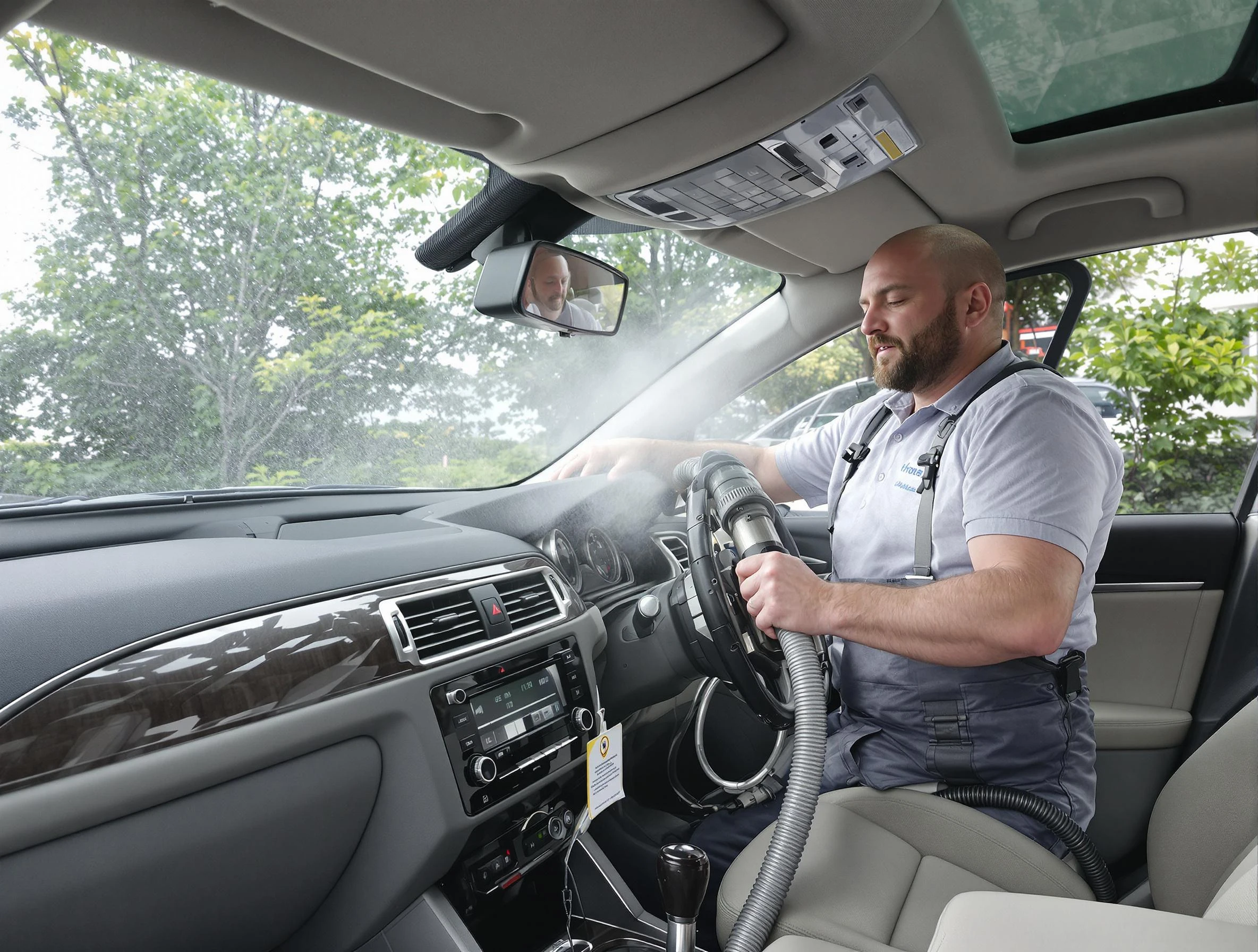 Eagle Mountain Air Duct Cleaning specialist performing professional car duct cleaning in Eagle Mountain