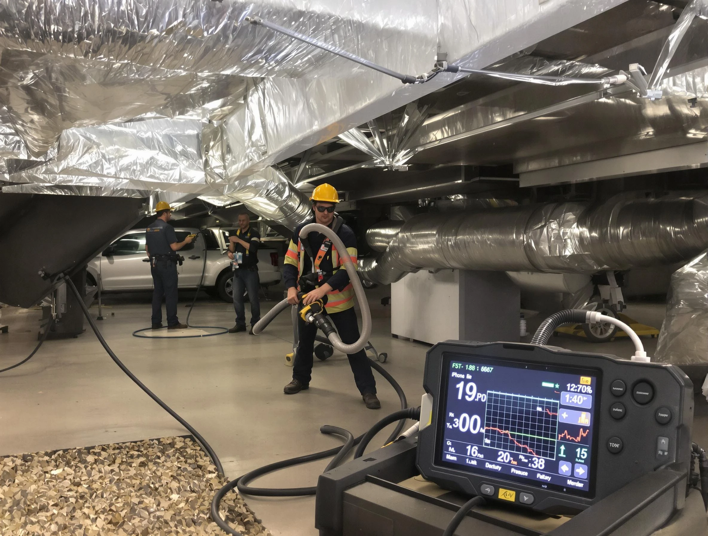 Professional negative pressure duct cleaning by Eagle Mountain Air Duct Cleaning in Eagle Mountain