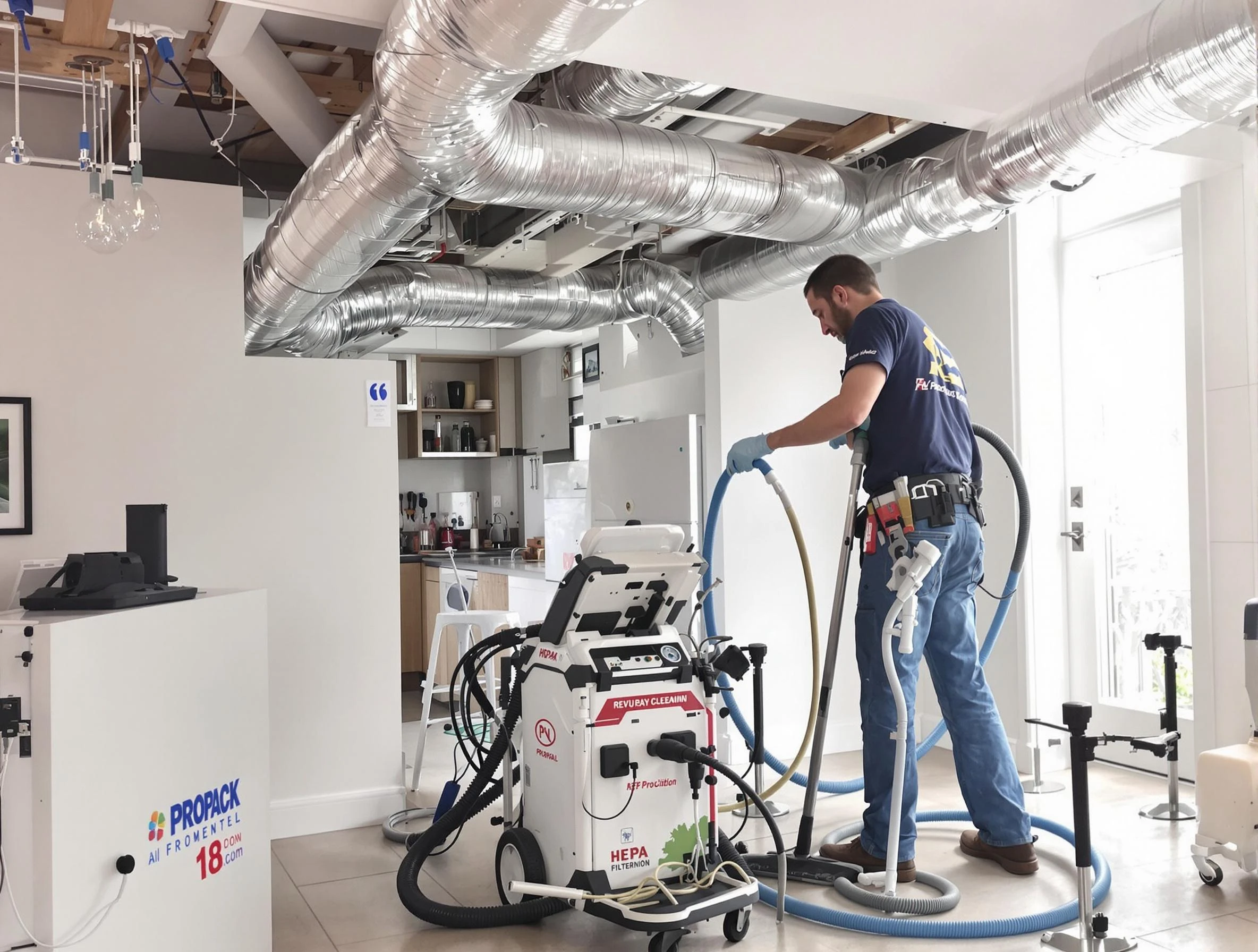 Eagle Mountain Air Duct Cleaning technician performing advanced pure duct cleaning with specialized equipment in Eagle Mountain