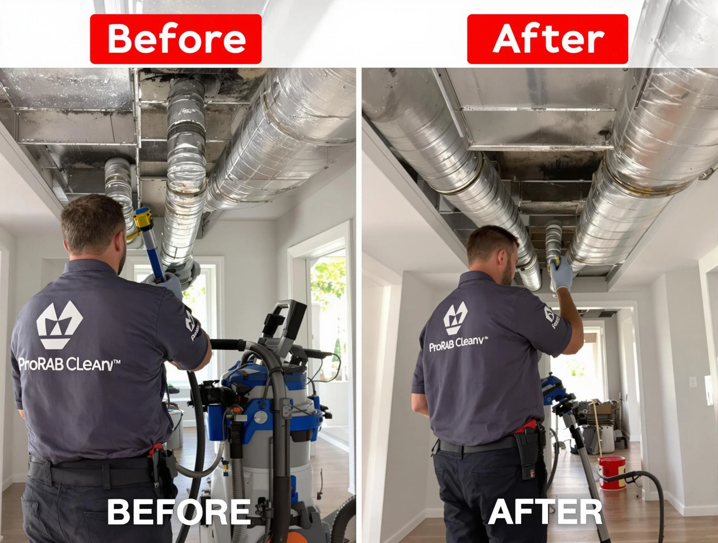Eagle Mountain Air Duct Cleaning expert performing thorough residential duct cleaning in a Eagle Mountain home